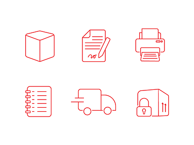 icons design for storage services