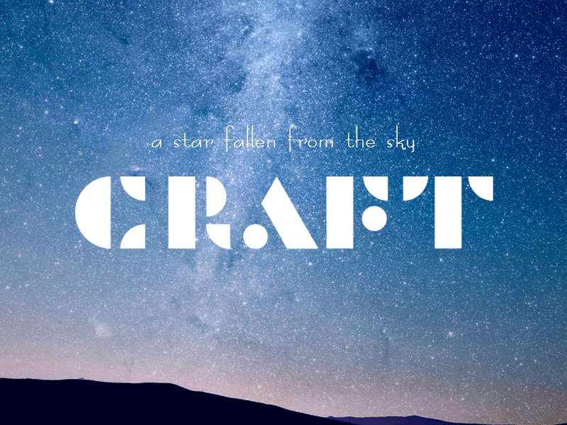 CRAFT - a star fallen from the sky craft invision app photoshop plugin sketchapp