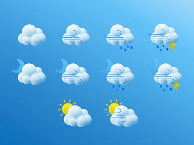 3D Illustration Weather Forecast Icon