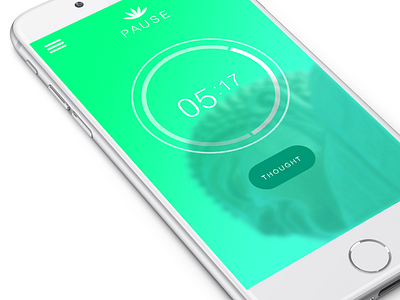 Pause meditation app ui