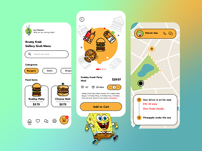 Krusty Krab Fast-Food Mobile App
