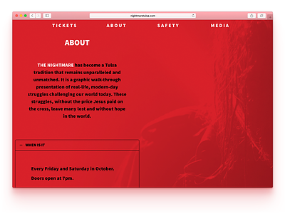 The Nightmare Website black horror minimal nightmare parallax red scary source sans