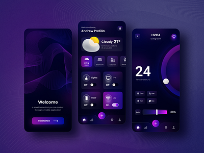 App Smart Home 3d animation app branding design dribbble house interface mobile nft smarthome trends ui uidesign uihome uitrends uiux userinterfacedesign welcome