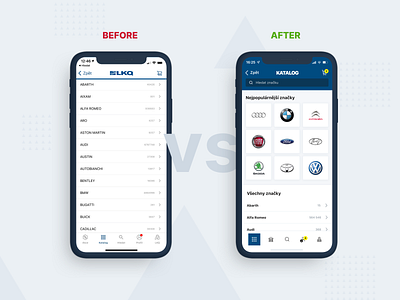 LKQ mobile app - comparsion