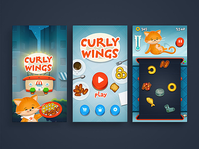 Curly Wings - Game app casual cat character curlywings game mobile