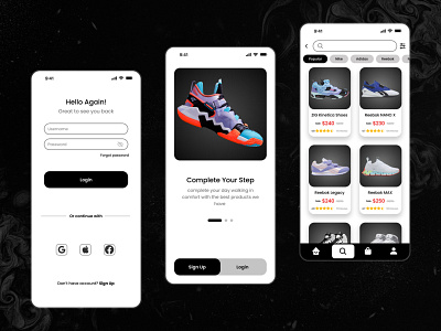 Shoes Store App UI Design