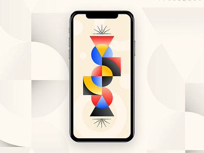 GEOMATRY - iPhone X 3d adobe android branding design figma geometry graphic design illustration ios iphone iphonex kotak logo typography ui ux vector