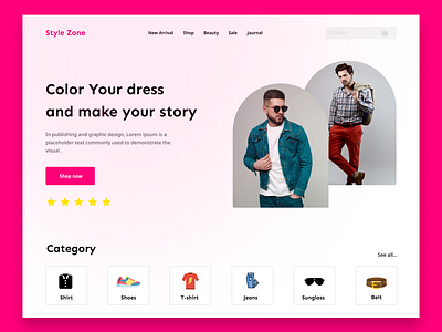 Fashion landing page