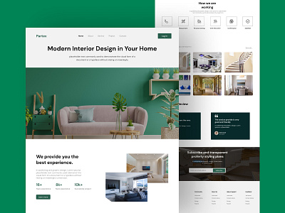 Interior design landing page landing page product design ui ui design uiux design ux