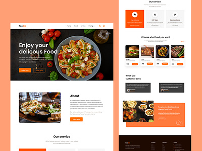 Restaurant landing page