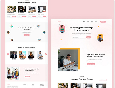 E-learning website product product design ui uiux design ux