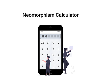 Neomorphism 8 8 plus aplikasi app calculator graphic design iphone kalkulator mockups neomorphism new tend trand trend trnd ui ux