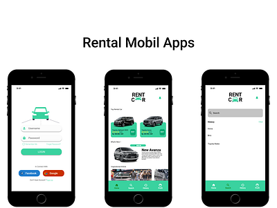 Aplikasi Rental Mobil 8 8 plus aplikasi app bakauheni car design gedung hijau illustration logo mobi mobil move orang pohon rental ui ux
