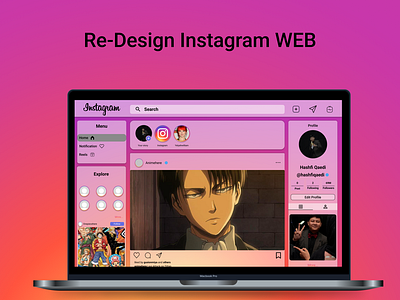 Re Design Instagram Web