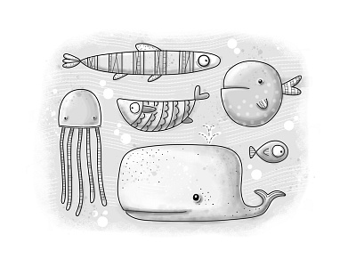 Error 404 Page 404 bubble error fish jellyfish narwhal sea underwater whale