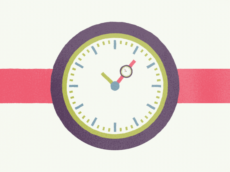 Recursion ticking clock hand second minute hour time watch loop recursion clock animation after effects motion