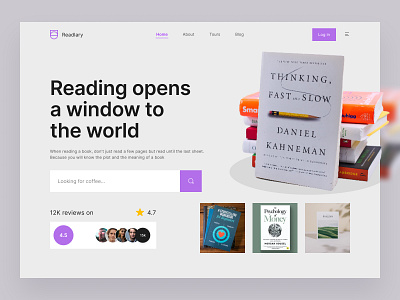 Library Readlary | Exploration app book clean design designer landingpage library minimalist readbook row ui uidesign ux website