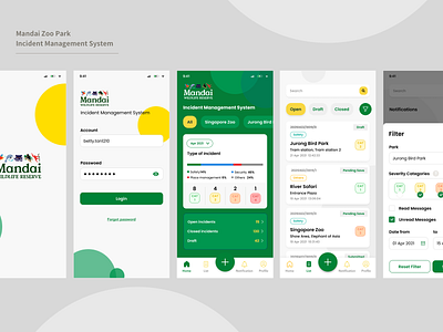 Zoo Park / Incident Management System app dashboard incident managemant ui zoo
