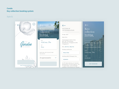Condo Key collections booking system - style 01 app booking condo key ui