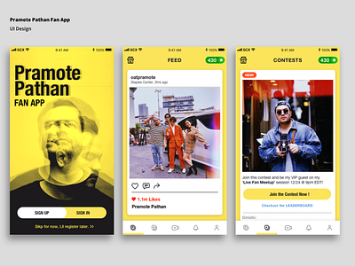 Daily UI Design Challenge/Pramote Pathan Fan App