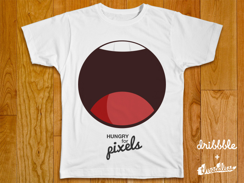 Hungry for Pixels t-shirt threadless playoff graphicure hungry hungry for pixels logo shirt