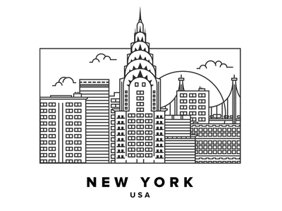 New York Postcard card city illustration new york postcard