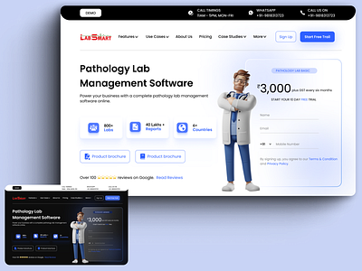 Hospital Landing Page UI Design in Figma with Dark Mode