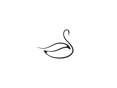Black Swan icon swan black animal bird identity illustration logo mark symbol