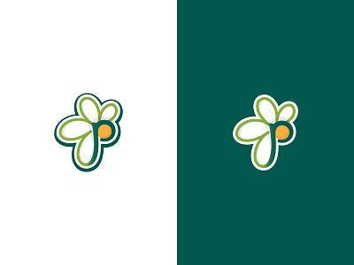 P for Papatya branding daisy icon illustration logo logo design mark modernism papatya symbol