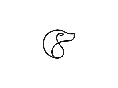 Dog dog icon illustration lineart logo logo design mark minimalism modernism monogram one line symbol