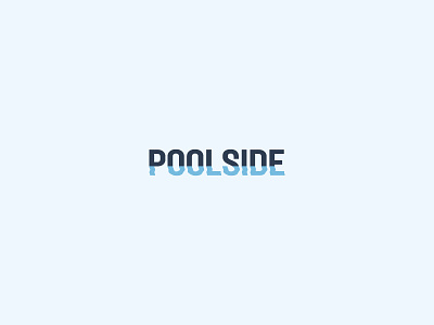PoolSide logo mark minimalism modern logo pool swimming symbol typography water wave