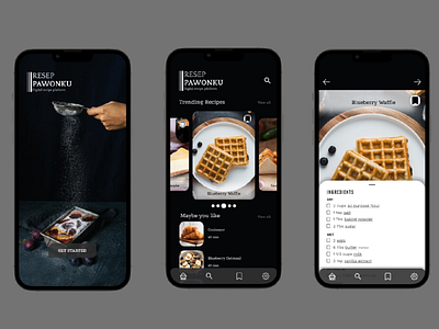 UI UX Resep Pawonku branding graphic design logo ui