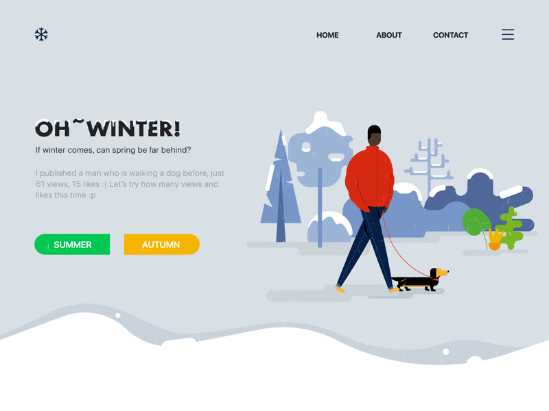 winter snow design illustration ui web
