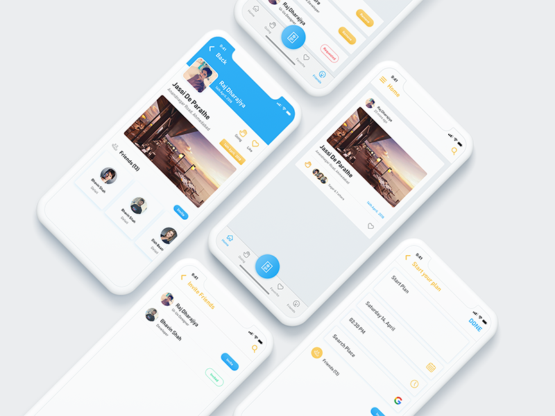 Party Organiser App Design by Raj Dharajiya on Dribbble