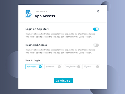 App Access Popup