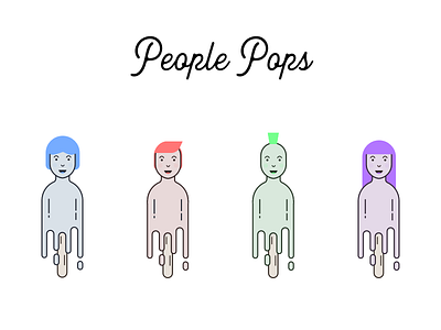 People Pops branding candy character creation characters illustration people popsicles