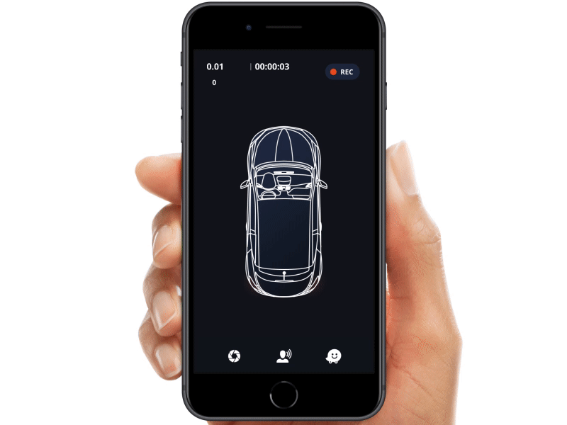AI App for Drivers 2d ai animation app car clean flat framer ios mobile ui ux