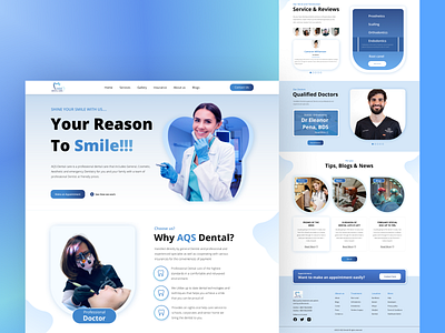 Dental website landing page