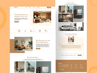 Interior Design Service Website Landing Page aesthetic design business solution design graphic design interactive design interior service design interior solution landing page prototype typography ui design ux design visual design