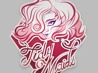 Tidy Maids Logo eye flowy girly hot illustration logo pink swirls