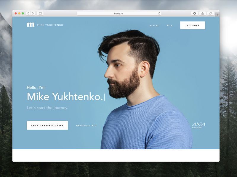 A new look of maicle.ru by Mike Yukhtenko on Dribbble