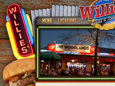 Willie's Web Concept food interface design layered design ui web design website