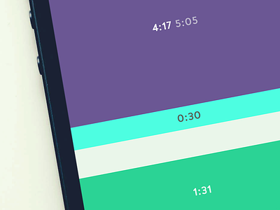 Clogout - Day view clock flat gesture ios 7 minimal project management simple time tracking timeline