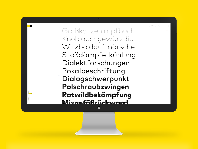 Next FontShop font typeface specimen family responsive web imac 27 fullscreen