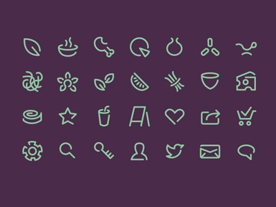 Iconset - beast delivery food icons pictograms restaurant