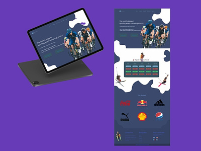 Sports Landing Page app branding design graphic design illustration illustrator typography ui vector web website