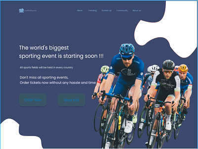Sports Homepage branding design illustration typography ui vector
