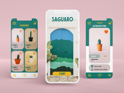 SAGUARO The Cactus Shop app ui ux