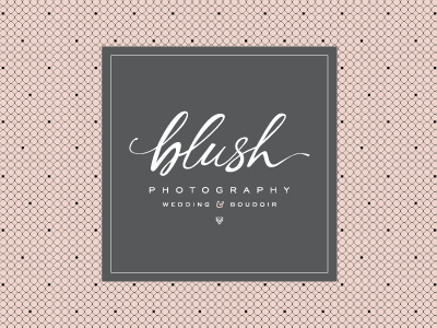 Blush Photography Logo boudoir handlettered logo photographer script