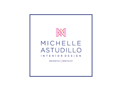 Michelle A. Logo branding clean interior designer lines logo modern monogram